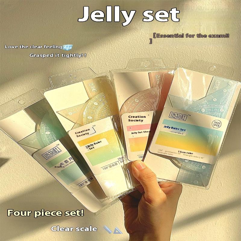 Ruler Set Transparent - 4 шт./компл., 15 см, набор желейных
