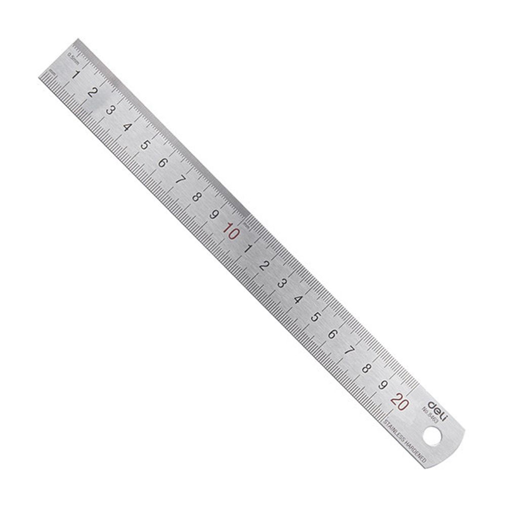Stationery Office Supply Store - Deli 20 см металлическая прямая Линейка