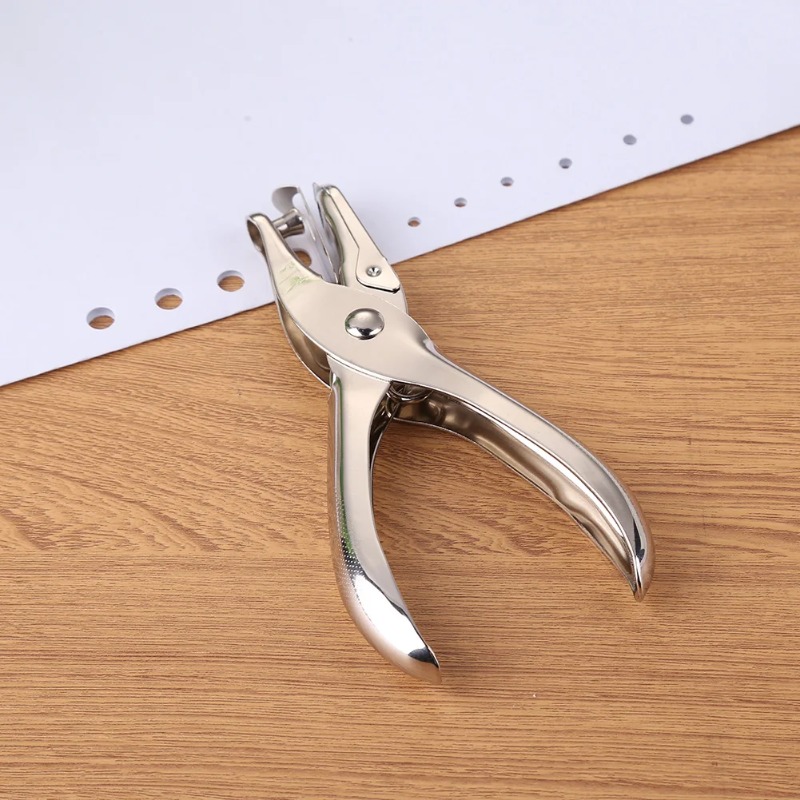 Paper Punch 3 Hole - Дырокол портативный 3/6 мм для бумаги,