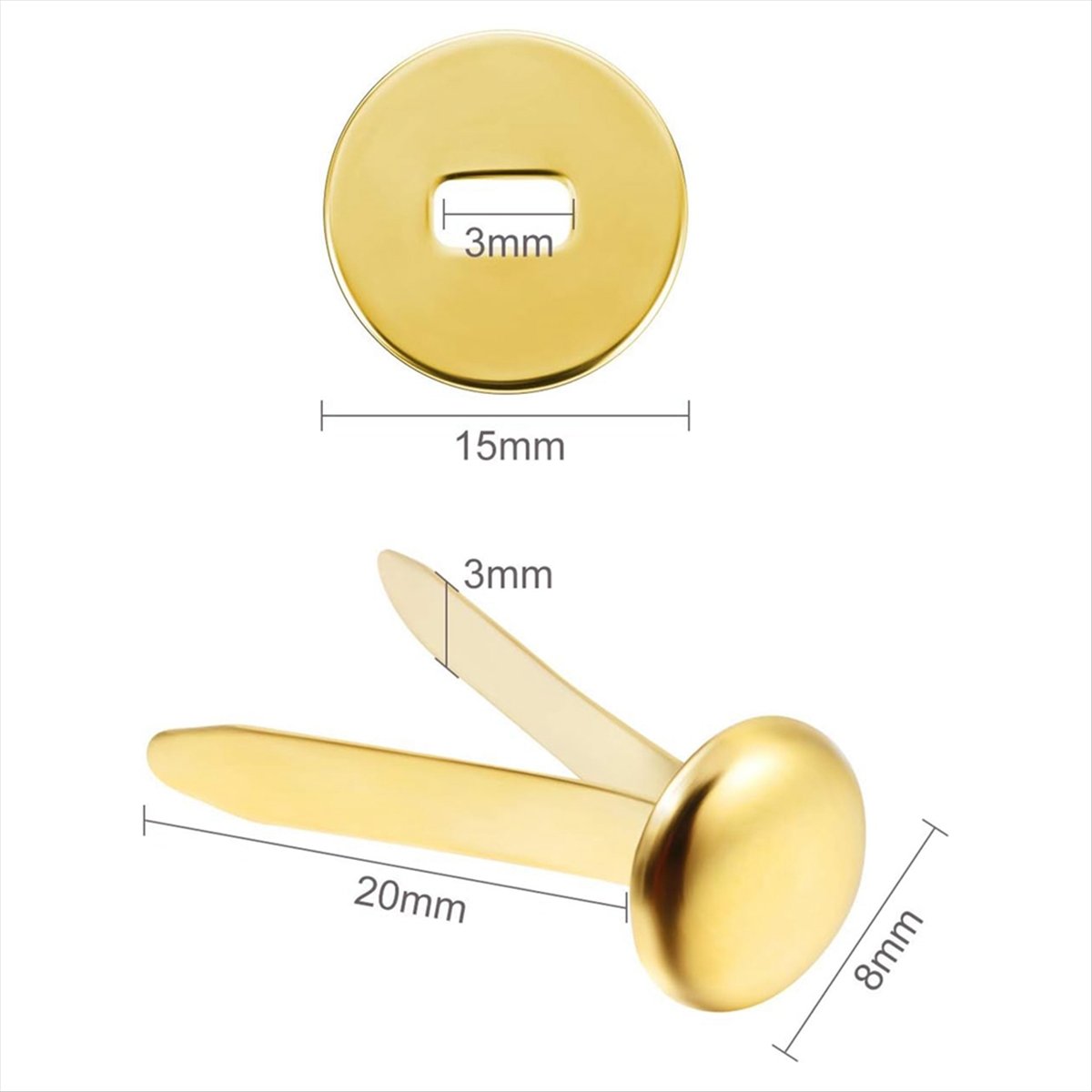 Paper Punch 3 Hole - A78I 300 штук латунных скоб для