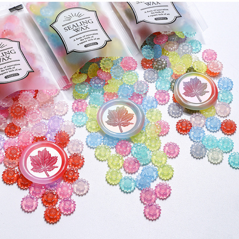 Wax Seal Stamp Kit - 100 шт. полупрозрачные сургучные бусины с