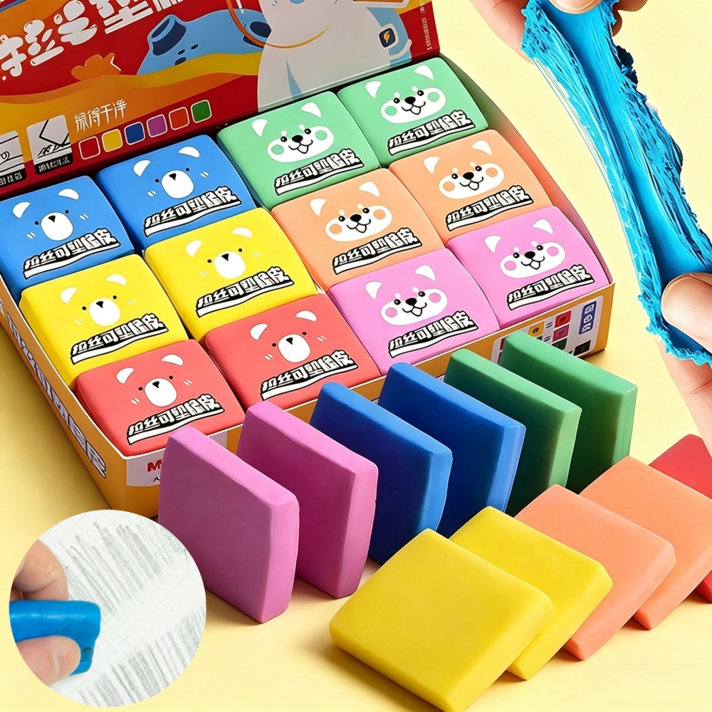 Rubber Eraser Kneaded - Ластик-клячка M&G, цветной, мягкий, формуемый, для