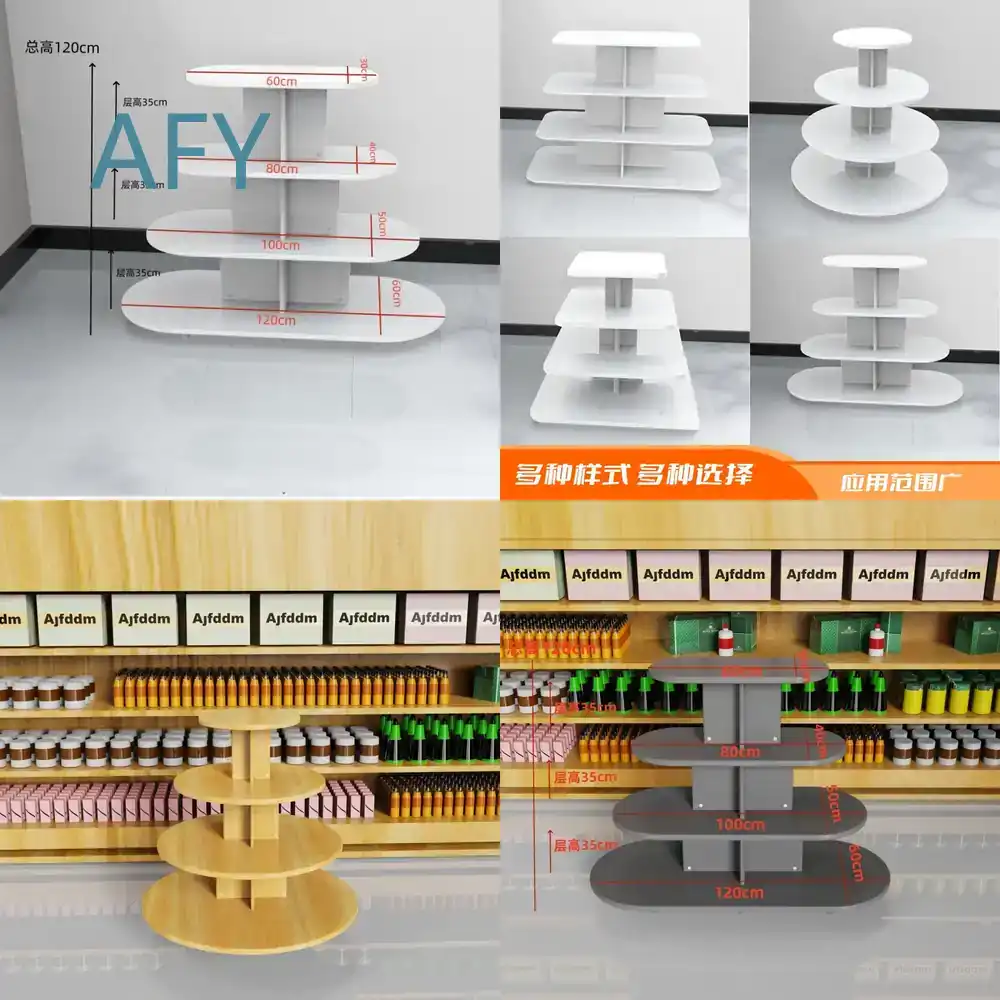Stationery Office Supply Store - Деревянный круглый стеллаж для супермаркетов и