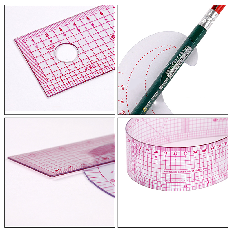 Линейка для резки с французско – обзор и цена Ruler Set Transparent