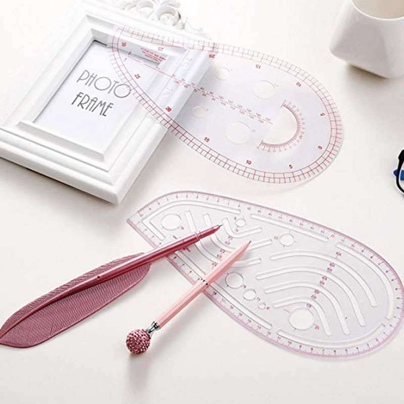 Линейка для резки с французско – обзор и цена Ruler Set Transparent