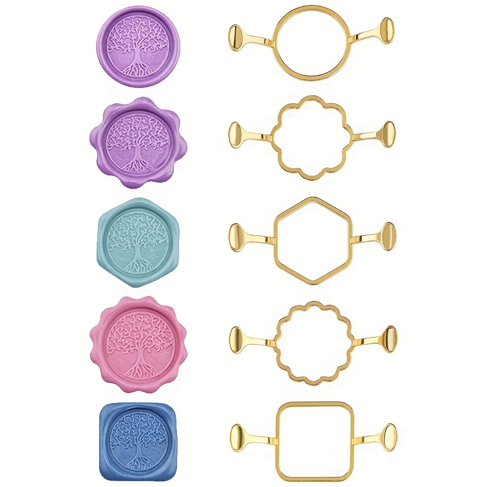 Набор из 5 шестигранных квадра – обзор и цена Wax Seal Stamp Kit
