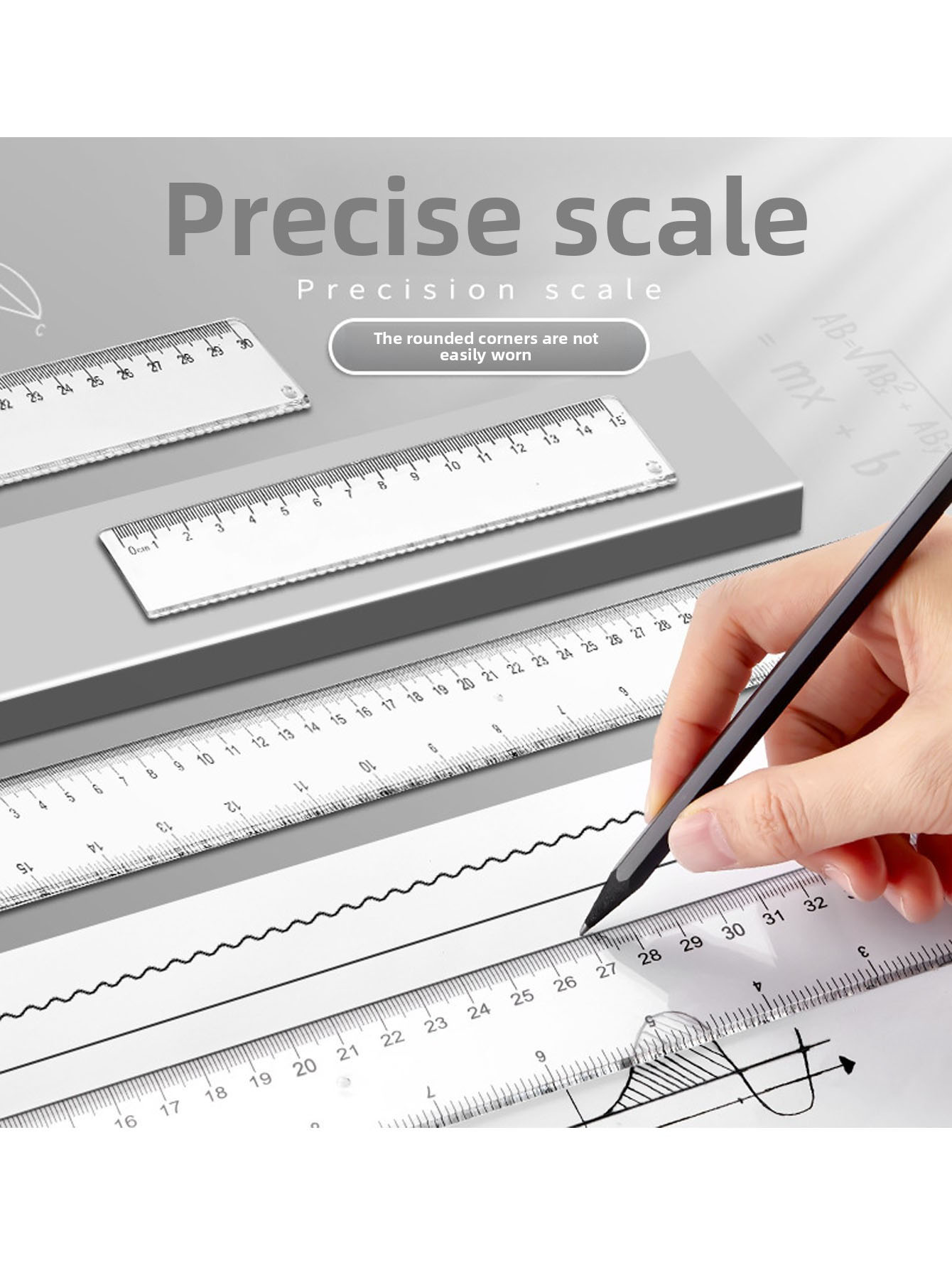 Прозрачная пластиковая линейка – обзор и цена Ruler Set Transparent