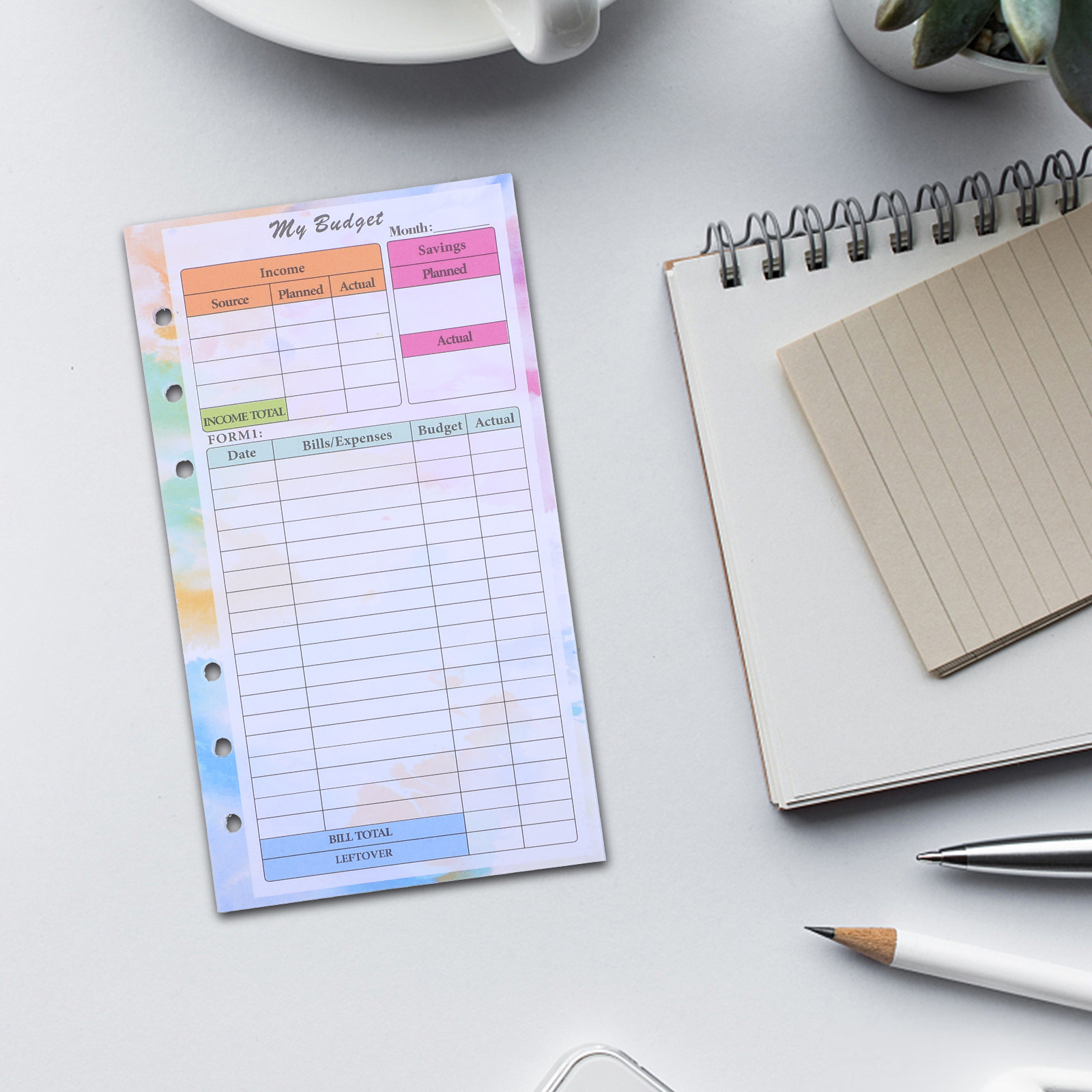 14 листов A6, сменные блоки дл – обзор и цена Planner Weekly Budget