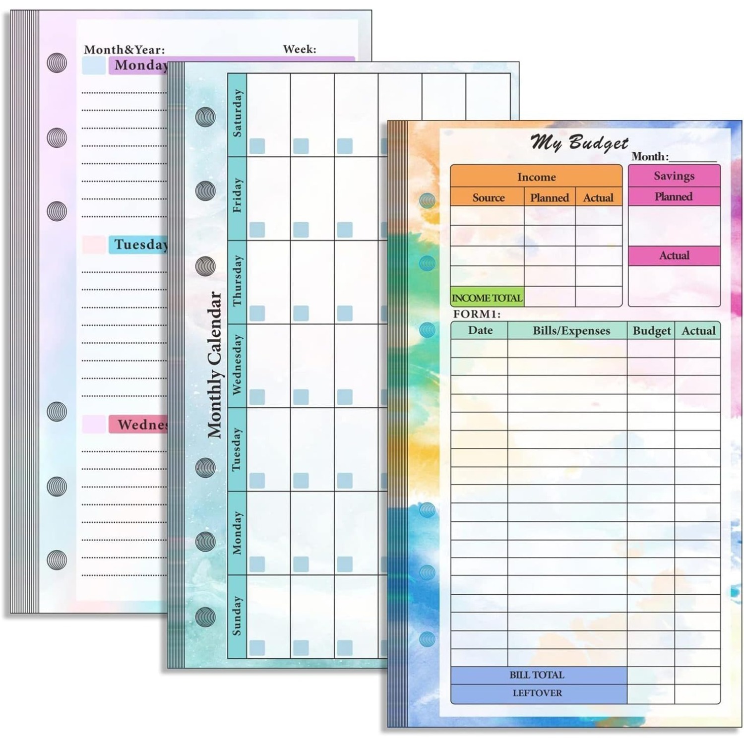 Набор стержней для папок форма – обзор и цена Planner Weekly Budget