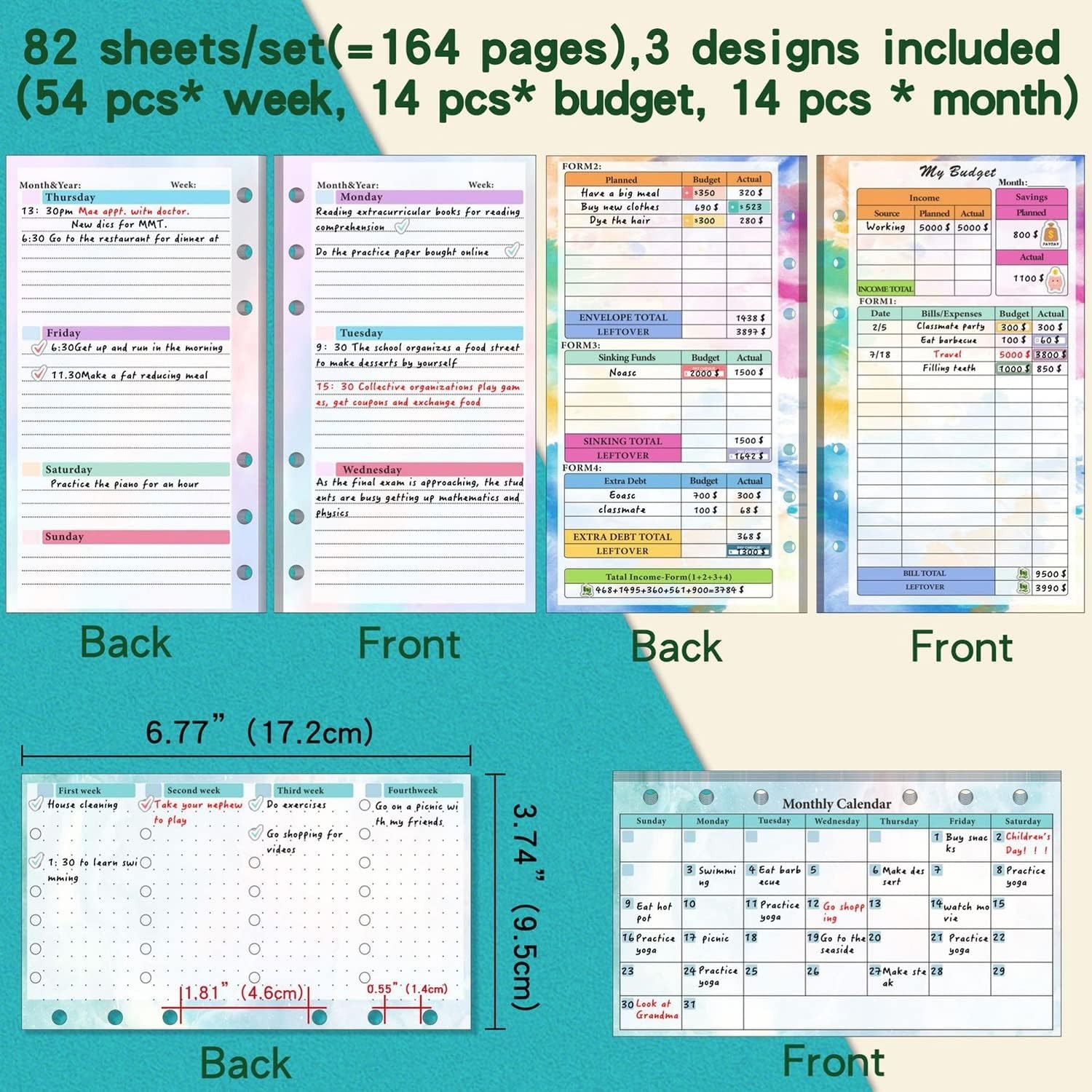 Набор стержней для папок форма – обзор и цена Planner Weekly Budget