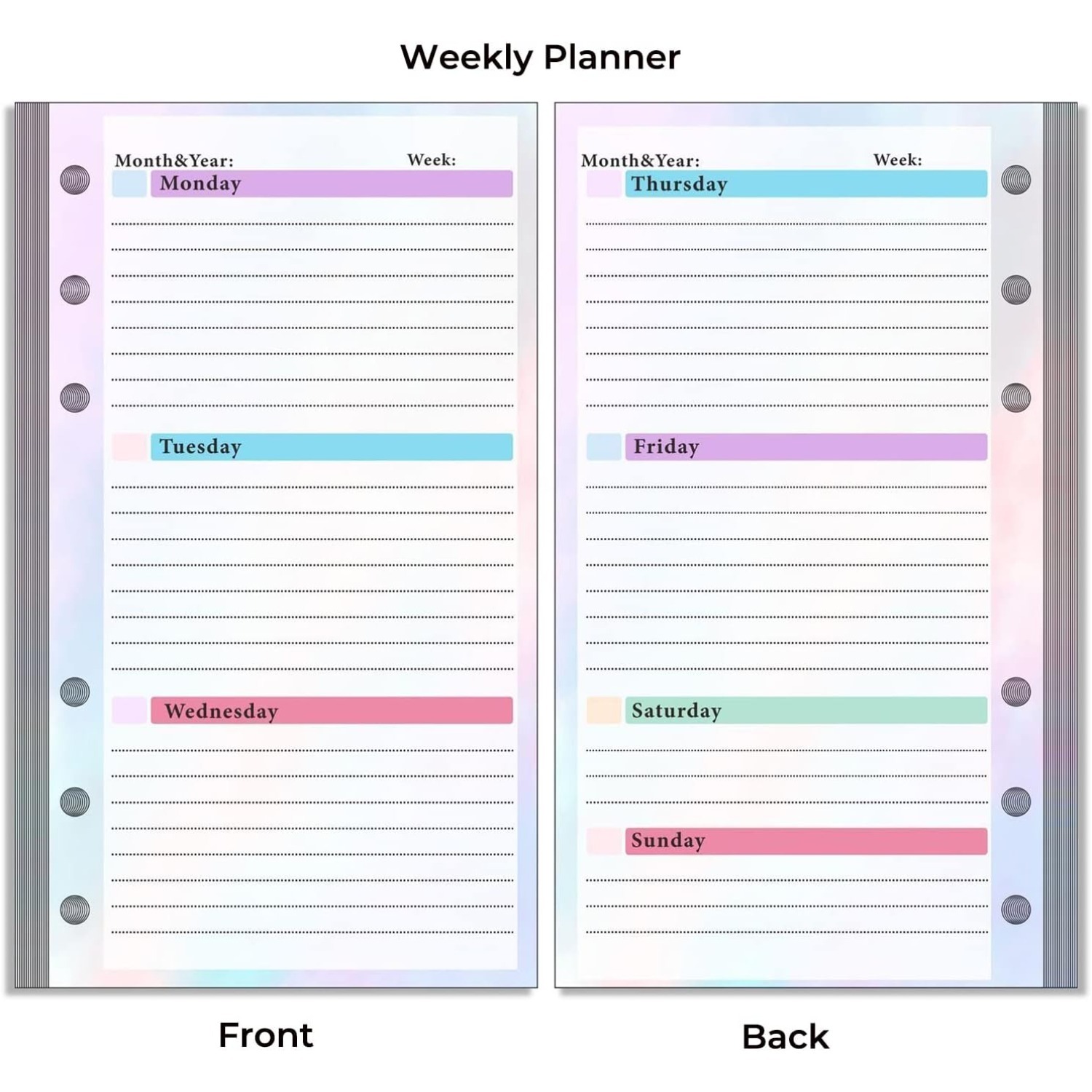 Набор стержней для папок форма – обзор и цена Planner Weekly Budget