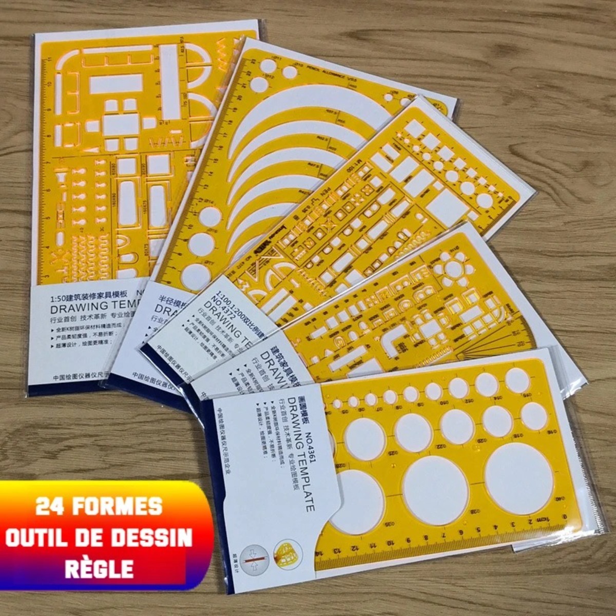 Набор шаблонов для геометричес – обзор и цена Ruler Set Transparent