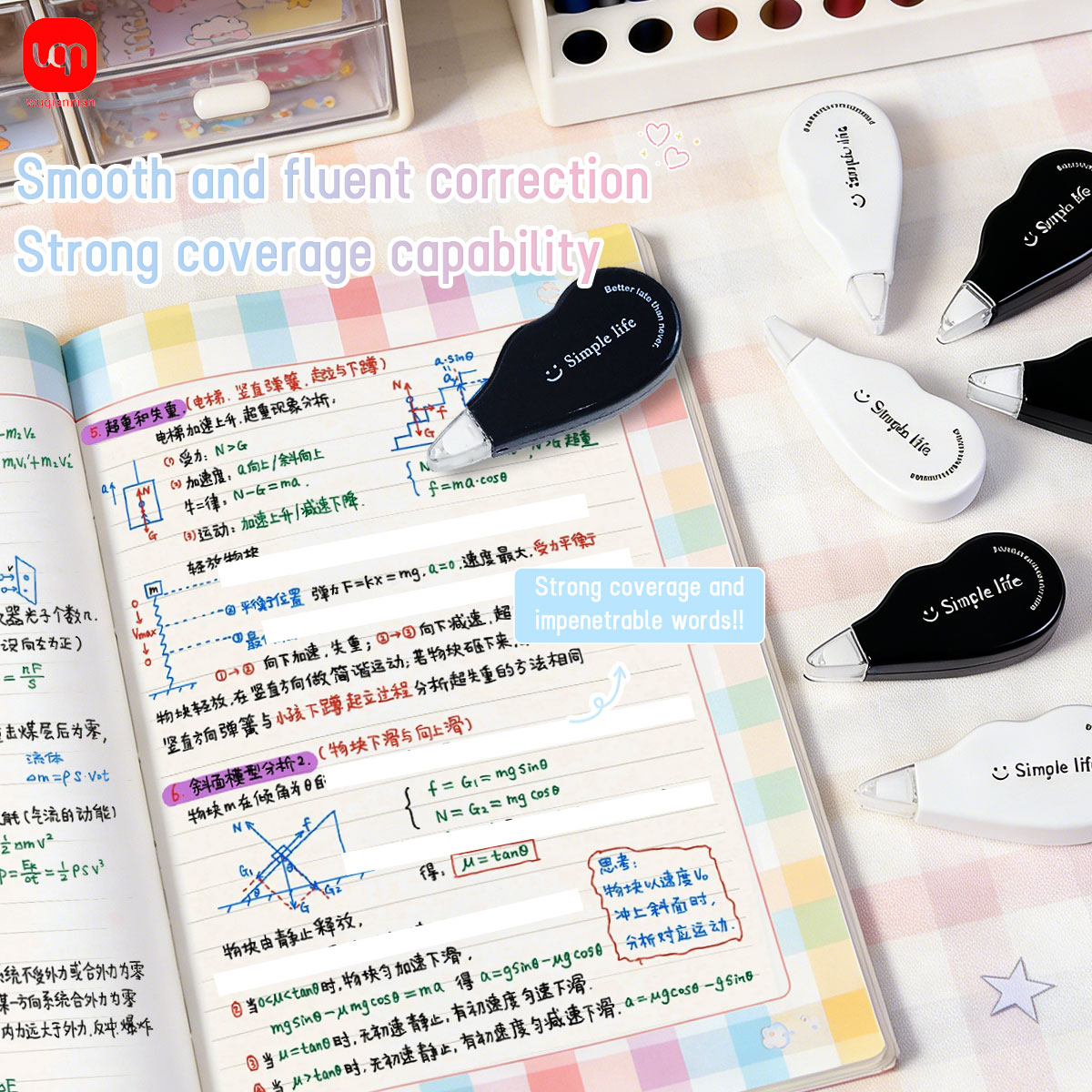 WQN - Черно-белая мини-коррект – обзор и цена Office Supply Office Stationery Items