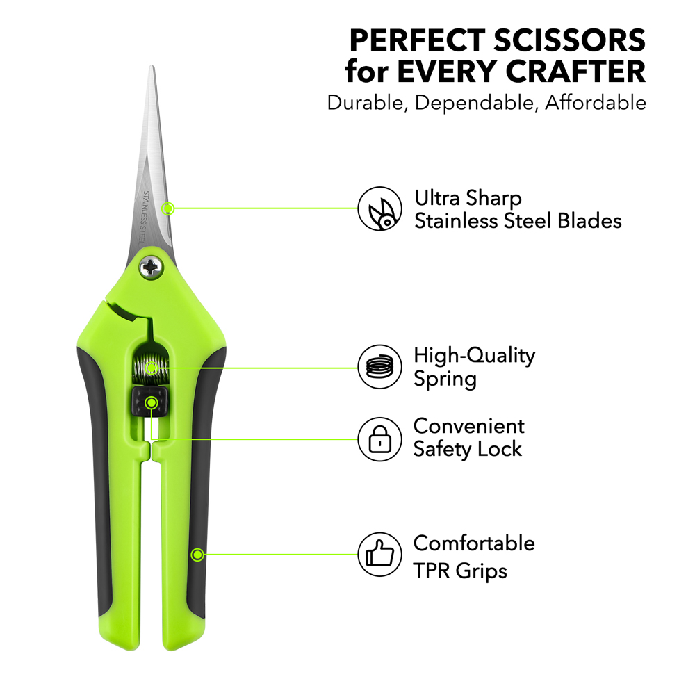 Эргономичные ножницы с пружинн – обзор и цена Scissors Stainless Craft