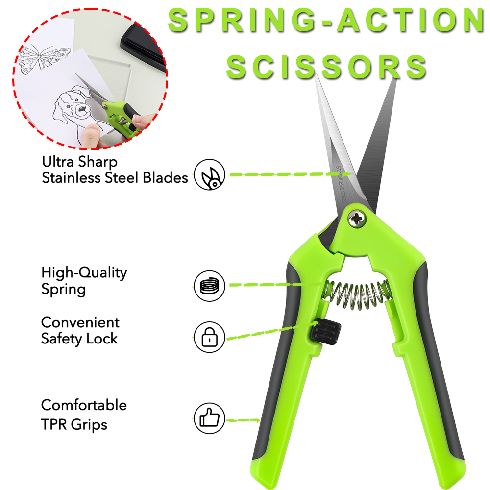 Эргономичные ножницы с пружинн – обзор и цена Scissors Stainless Craft